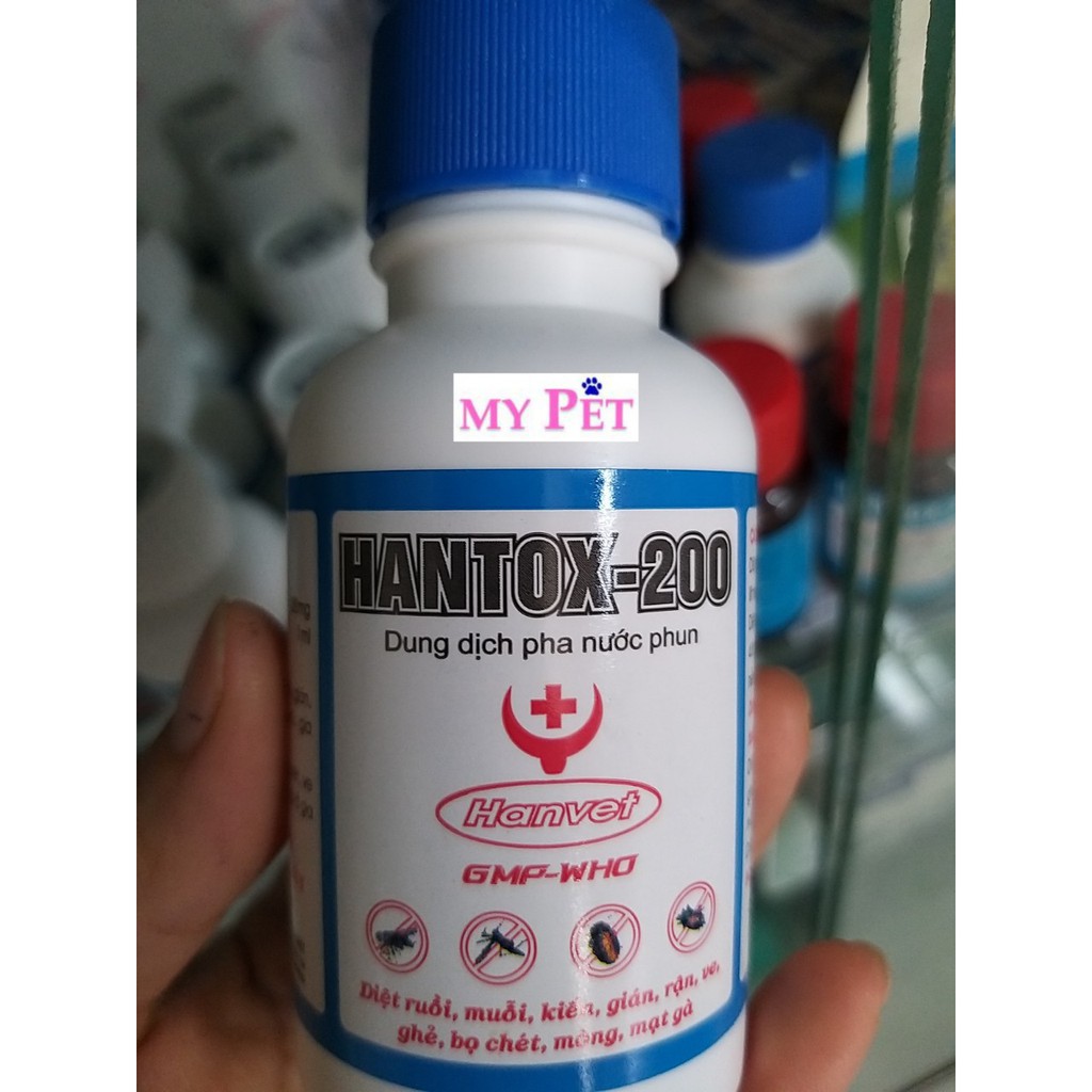 HANTOX 200-DUNG DỊCH PHA NƯỚC PHUN XỊT CÔN TRÙNG- CHAI 100ML