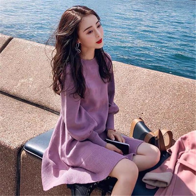 Váy len tay bồng