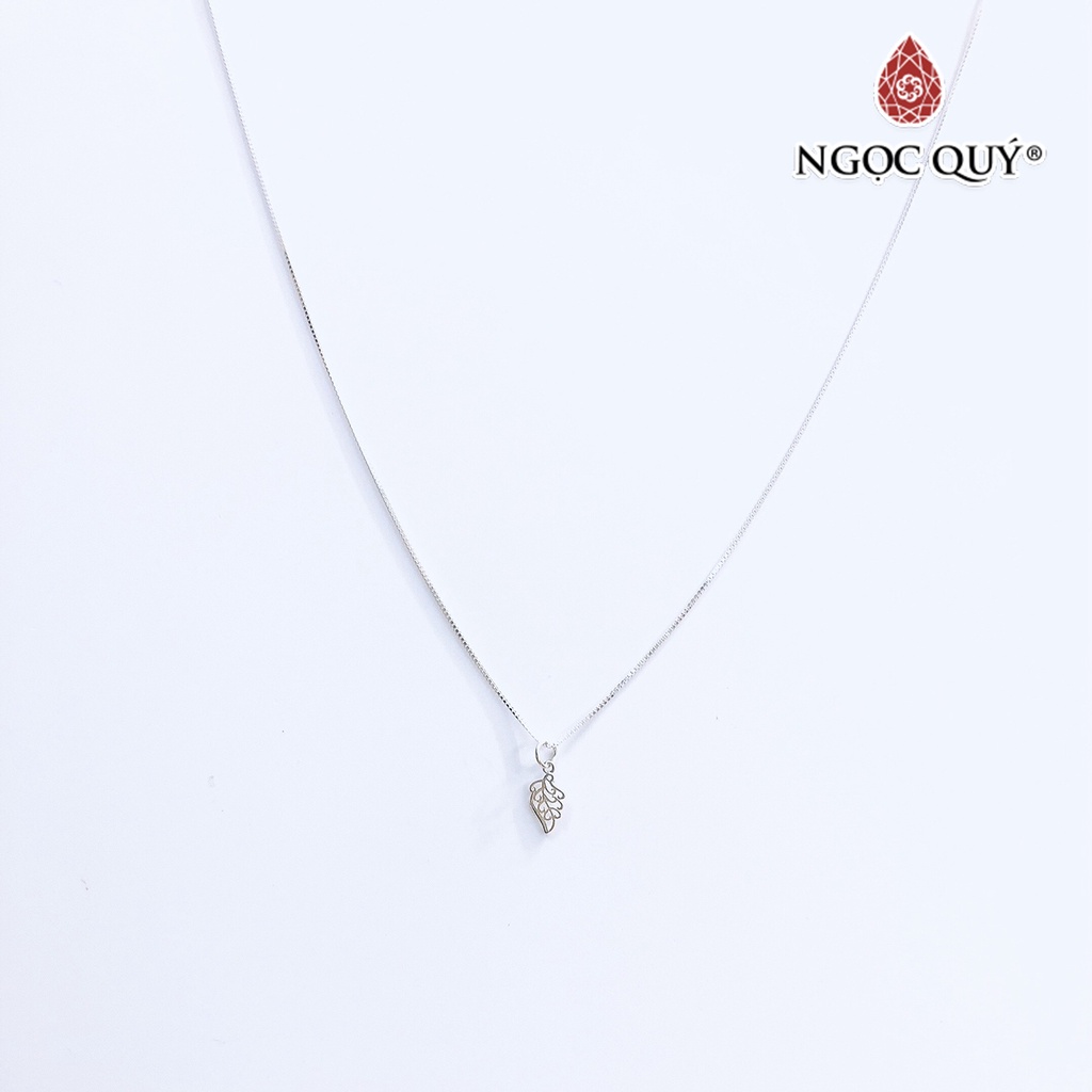 Dây chuyền bạc mặt chiếc lá - Ngọc Quý