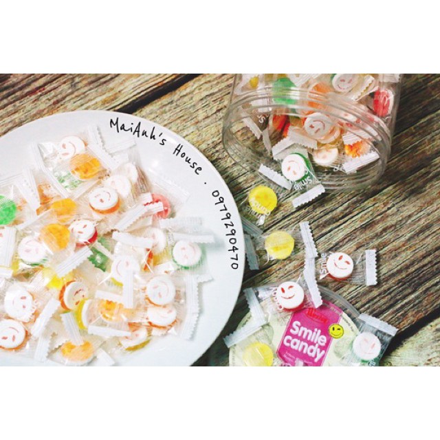 Combo 10 viên kẹo trái cây Candy Smile Hàn Quốc siêu cute