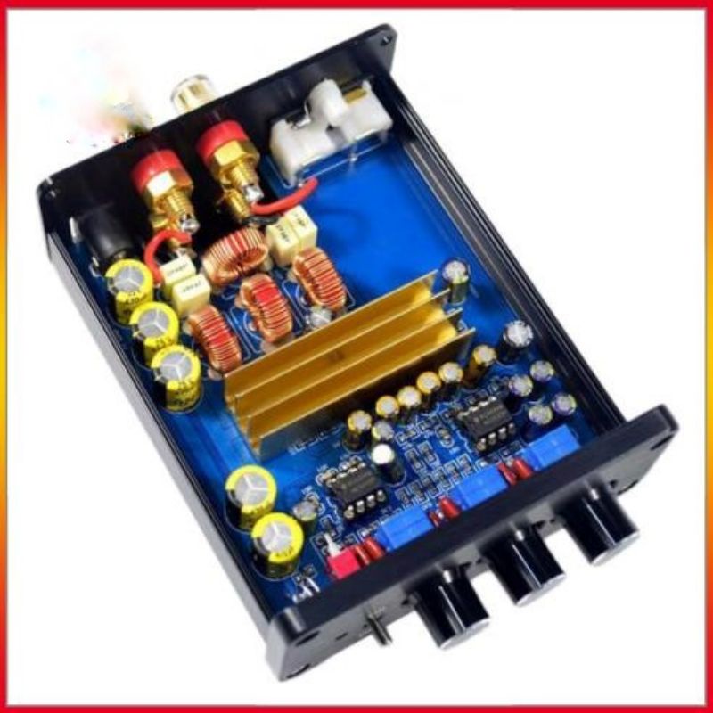 Bộ khuếch đại âm thanh nổi Hi-Fi 200W Mini 2.0 hạng D 2 kênh màu đen dành cho loa