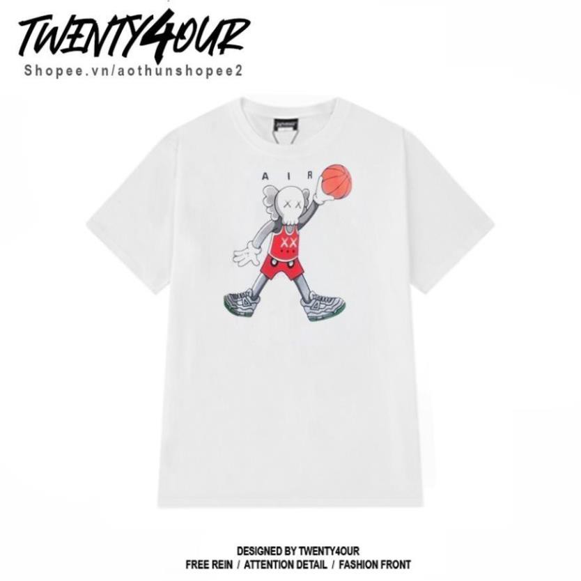 Áo Phông Nam Nữ Kaws Basketball Air Jordan Bóng Rổ Cực Chất Form Rộng Trend Thời Trang Mùa Hè  ཾ ྇ ་