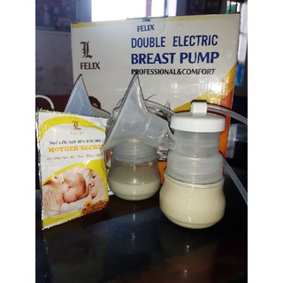 Máy hút sữa điện đôi felix_bảo hành 12 tháng với 9 cấp độ hút.