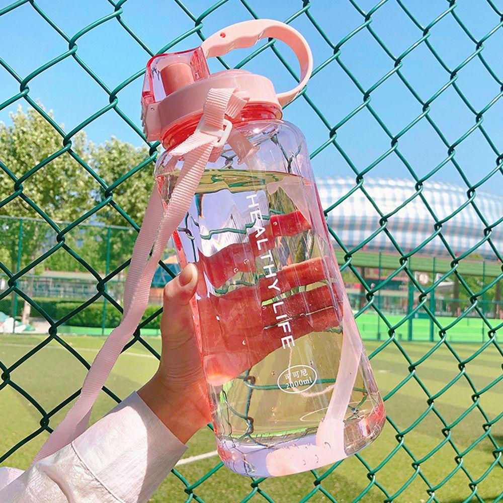 Bình Nước Có Ống Hút Chống Tràn Thời Trang Dung Tích 1500ml 2000ml