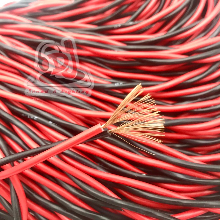 Dây loa đồng xoắn đỏ đen 2x1.0mm dài 1 mét, dây mạch phân tần loa, bass loa, loa treble, Mua dây loa ở HCM Chuyên bán dâ