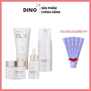 Bộ 4 sản phẩm dưỡng trắng và phục hồi da Gilaa Saffron Tone Up Repair