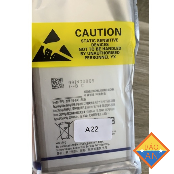 pin samsung A22 zin loại 1-mới 100% bản 4G