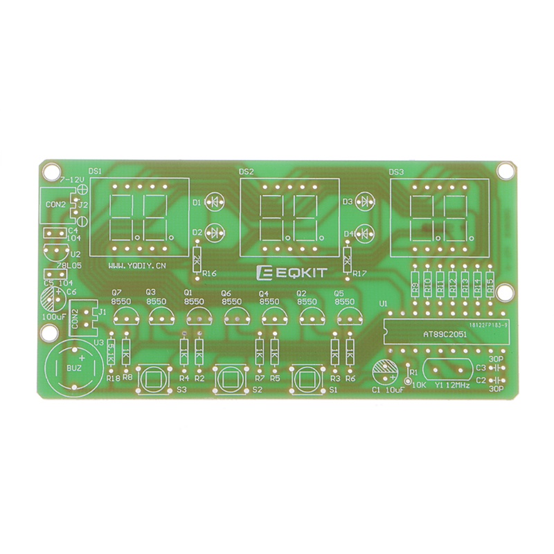 Bộ Đồng Hồ Điện Tử Kỹ Thuật Số Tự Lắp Ráp 6 Bit C51