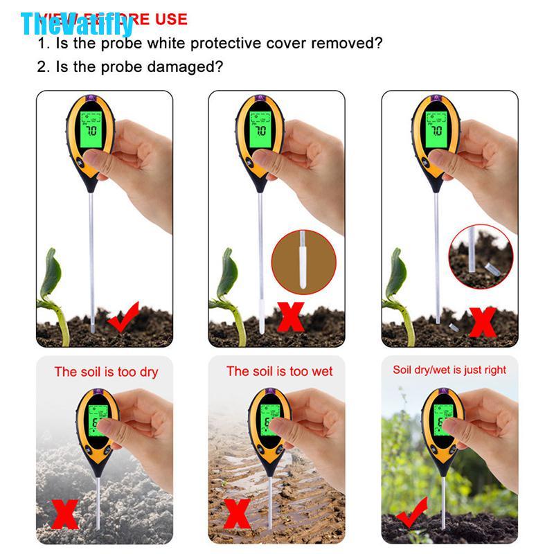 Thiết Bị Đo Độ Ẩm / Độ Sáng 4 Trong 1 Tiện Dụng