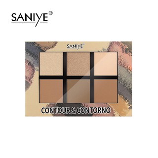 Bảng phấn 6 màu SANIYE tạo khối và làm sáng da E0615 20g