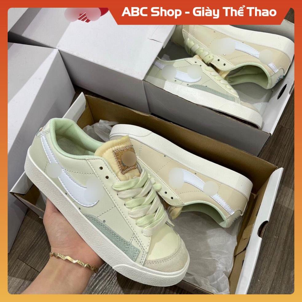 [Hàng Xịn] Giày Sneaker Jd1 vàng kem xanh lá mạ cao cấp, Giầy JD1 Low xanh kem nhạt móc trắng siêu xinh