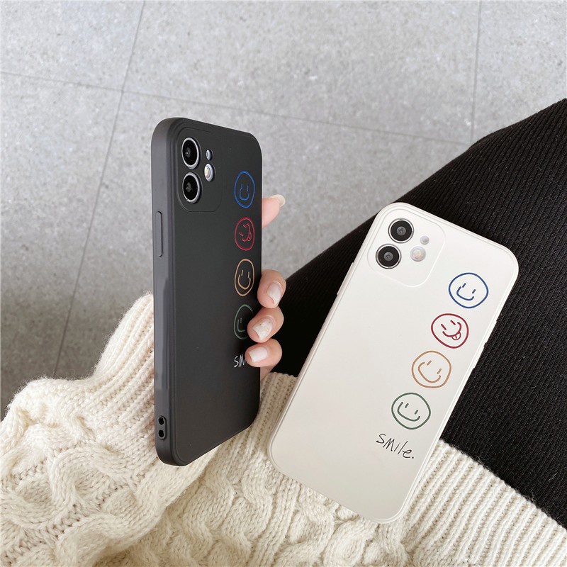 Ốp Lưng Iphone Cạnh Vuông 4 Mặt Cười, BVC , Iphone5/5s/6/6plus/6s/6splus/7/7plus/8/8plus/x/xr/xs/11/12/pro/max-Sencase