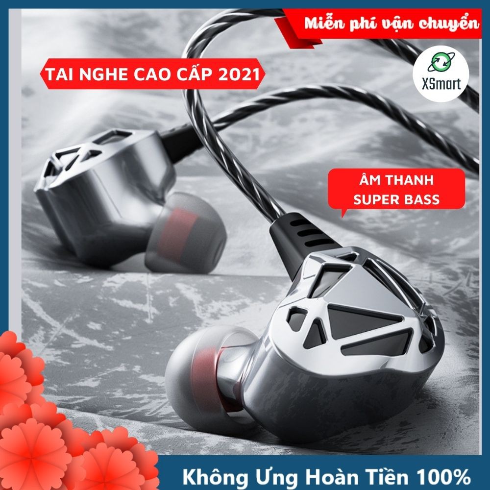 Tai Nghe Nhét Tai Có Dây Chống Ồn F5 Âm Thanh Super BASS Cực Đỉnh jack 3.5mm Dùng Cho Điện Thoại, Máy Tính, Laptop