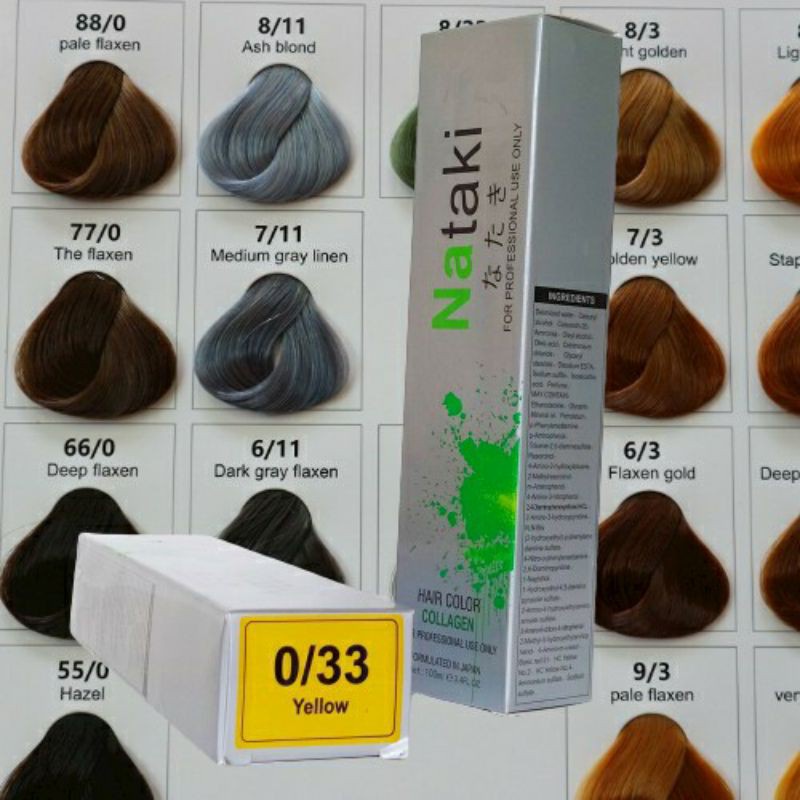 Màu Nhuộm Tóc Nataki Collagen cho salon 100ml Màu nhuộm tóc nhật bản