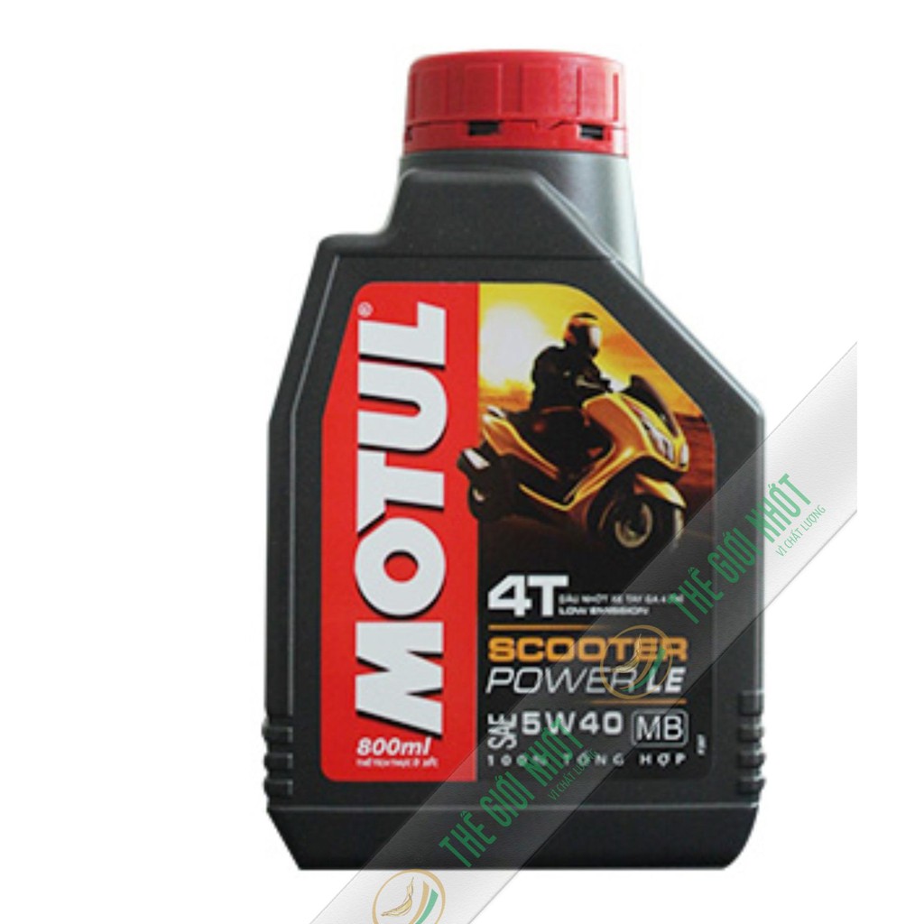 Nhớt máy Motul Scooter Power Le 5W40 0.8L - nhớt Pháp dùng cho xe ga