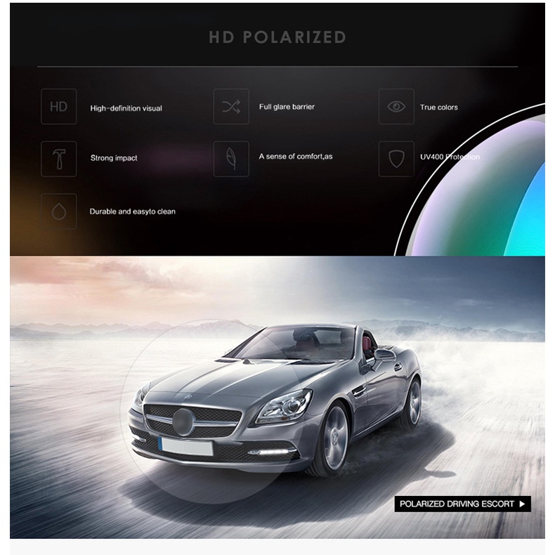 Kính râm phân cực nam dành cho người lái xe ô tô Kính nhìn ban đêm Chống lóa Kính râm lái xe phân cực