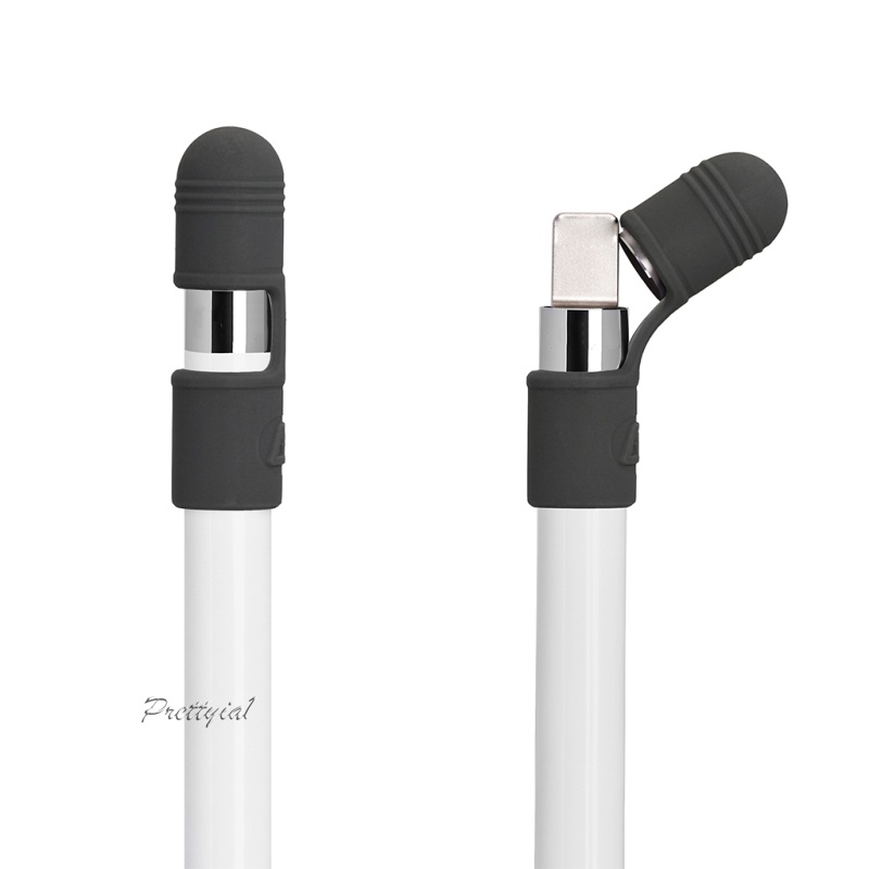 Bộ Giá Đỡ Bút Cảm Ứng Apple Pencil Bằng Silicon Kèm Nắp Thay Thế Tiện Dụng