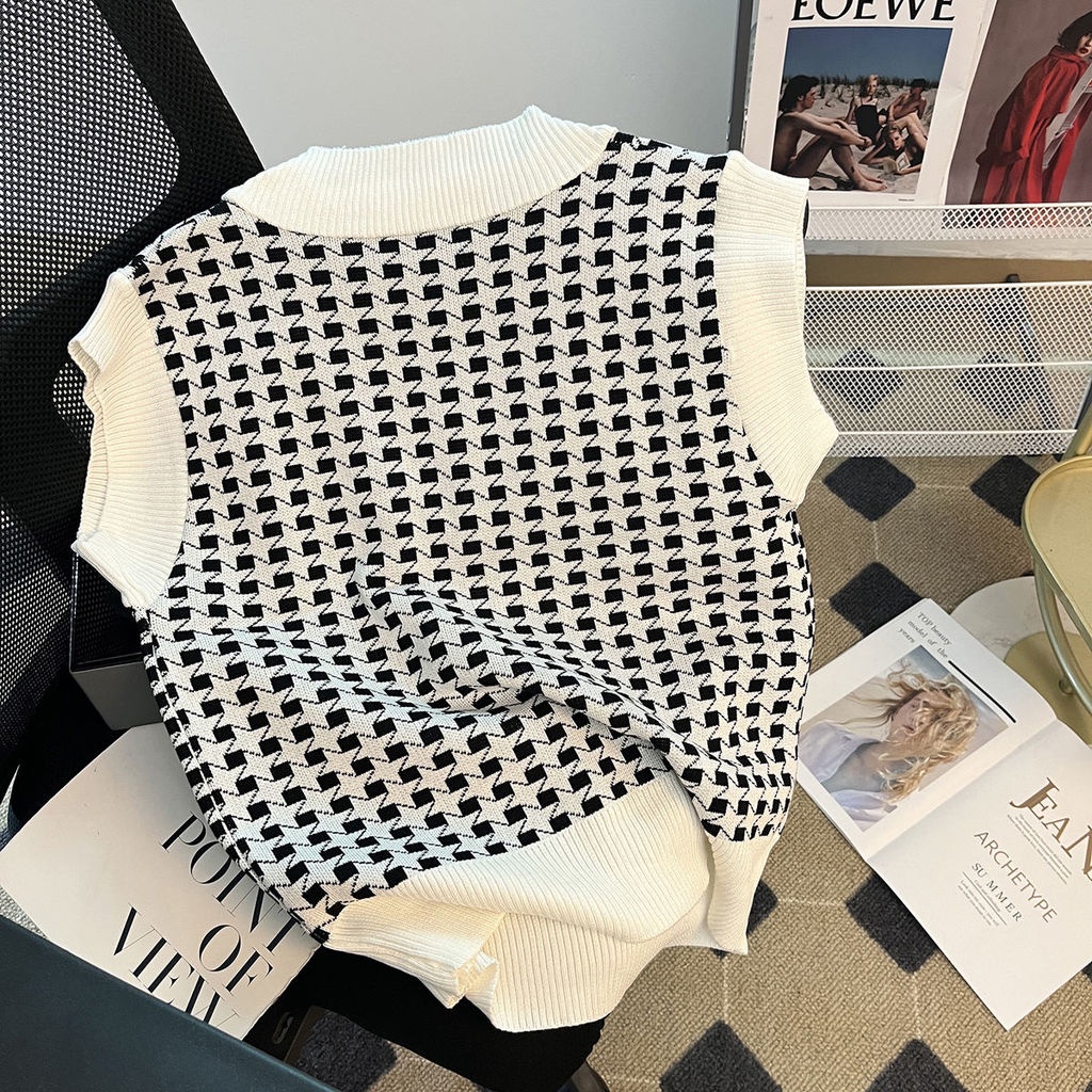 Áo Khoác Len Cardigan Cổ Chữ V Phong Cách Retro Phương Tây Mới