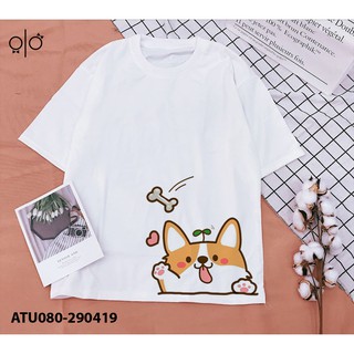 [Kèm video + Ảnh thật] Áo thun in hình Corgi vẫy tay chào đáng yêu