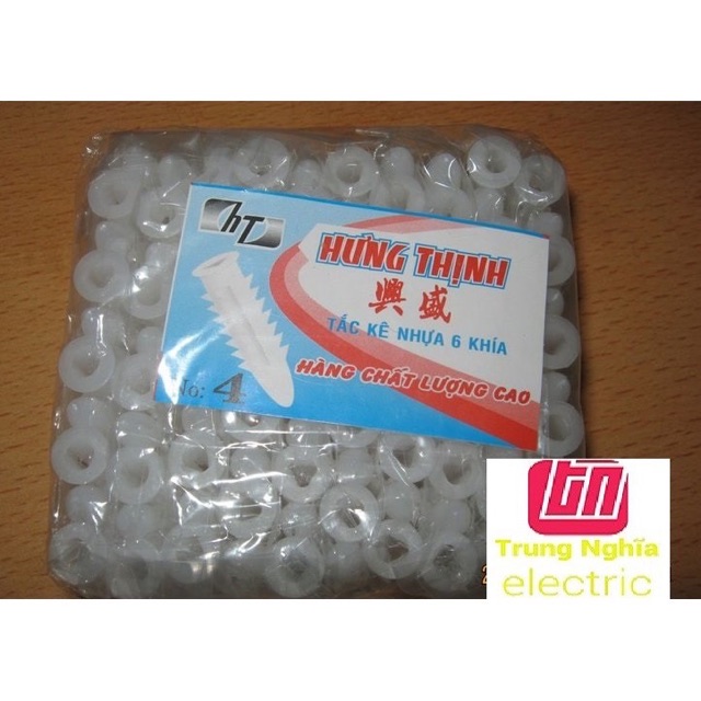 Tắc Kê Nhựa Đóng Tường Bắt Vít 3p - 4p - 5p - 6p - 7p