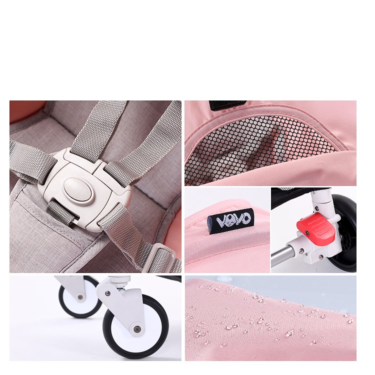 Xe đẩy du lịch Vovo 1 chiều gọn nhẹ màu cờ Mỹ cho bé