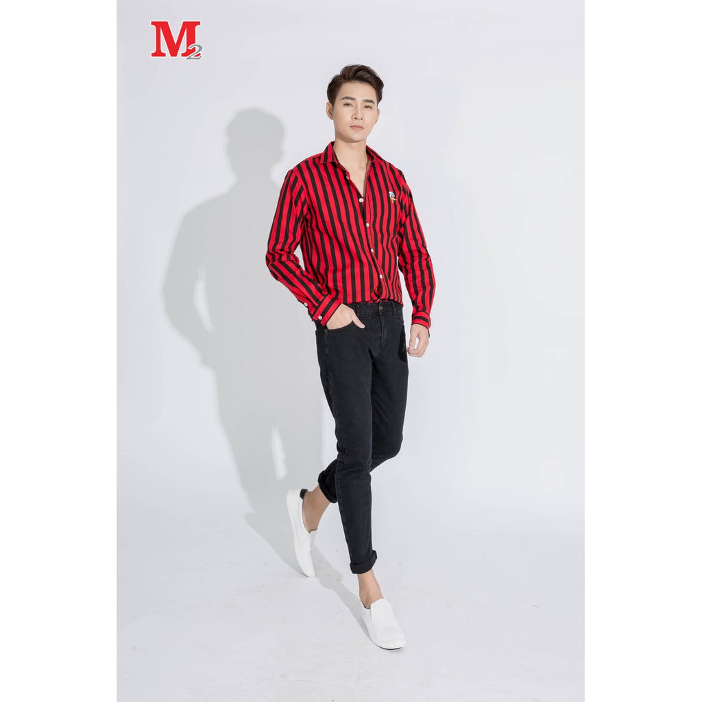 Áo sơ mi nam dài tay kẻ đen đỏ D5620061 Thời trang M2 | BigBuy360 - bigbuy360.vn