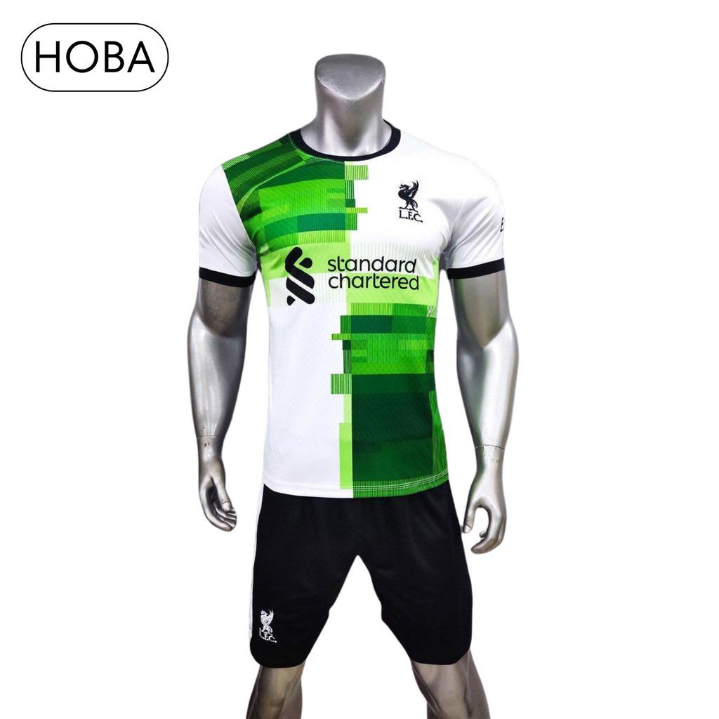 Bộ quần áo bóng đá trẻ em đồ đá banh trẻ em CLB Liverpool trắng xanh