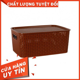 Giỏ Đựng Đồ giả mây phong cách Hàn Quốc / Song Long đan đủ size nhiều mầu