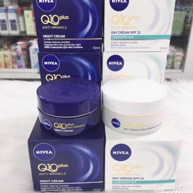 Bộ Kem Dưỡng Da Ban Đêm và Ngày Nivea Q10 Plus Anti-Falten Nachtpflege (Đức)