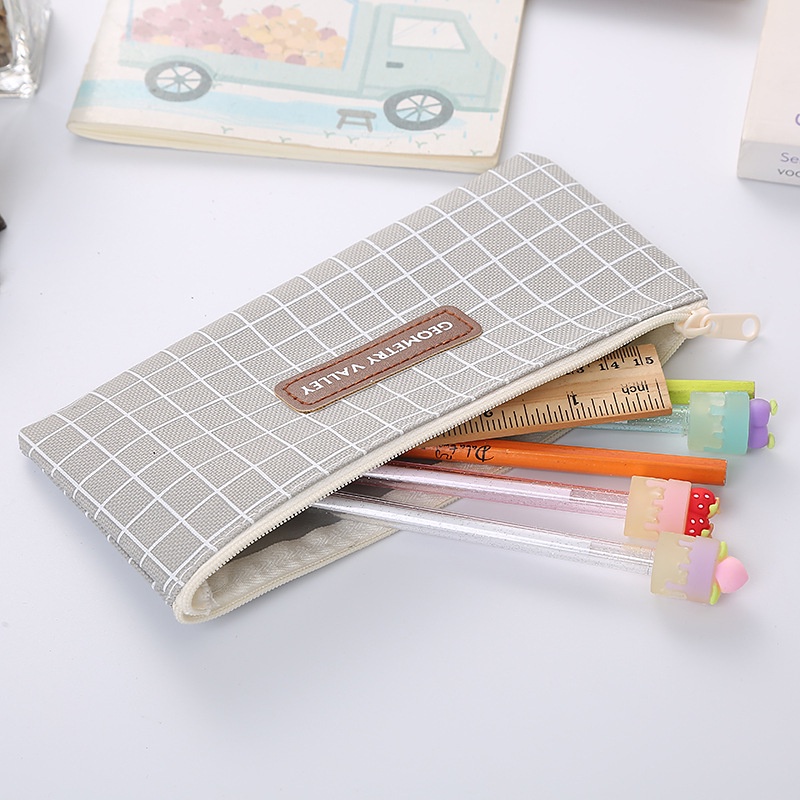 Túi vải canvas đựng bút, đựng đồ trang điểm không thấm nước - Túi đựng bút vải canvas đơn giản đẹp mắt