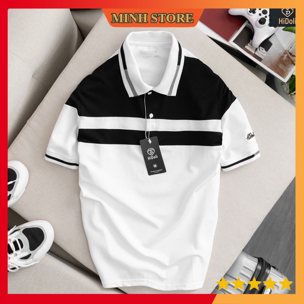 Áo polo nam kẻ ngang chất cotton cá sấu co dãn, áo thun nam nữ unisex có cổ ngắn tay trẻ trung AT07 AT06 - MS66
