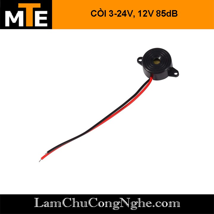 Còi báo âm thanh liên tục Piezo 85Db - dùng điện DC 3-24V