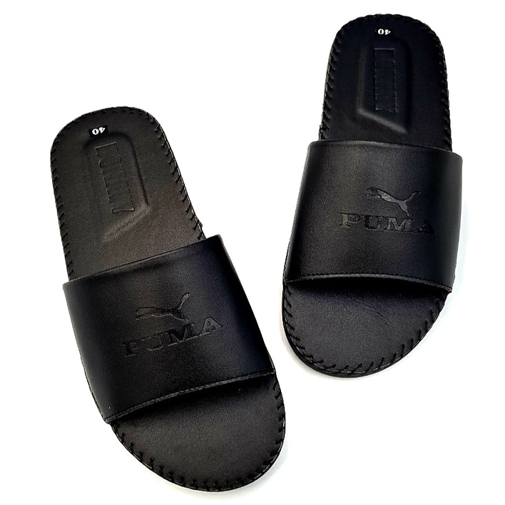 Dép quai ngang nam da tổng hợp, đế chóng trượt bởi KINSON SHOP - QN PUMAA