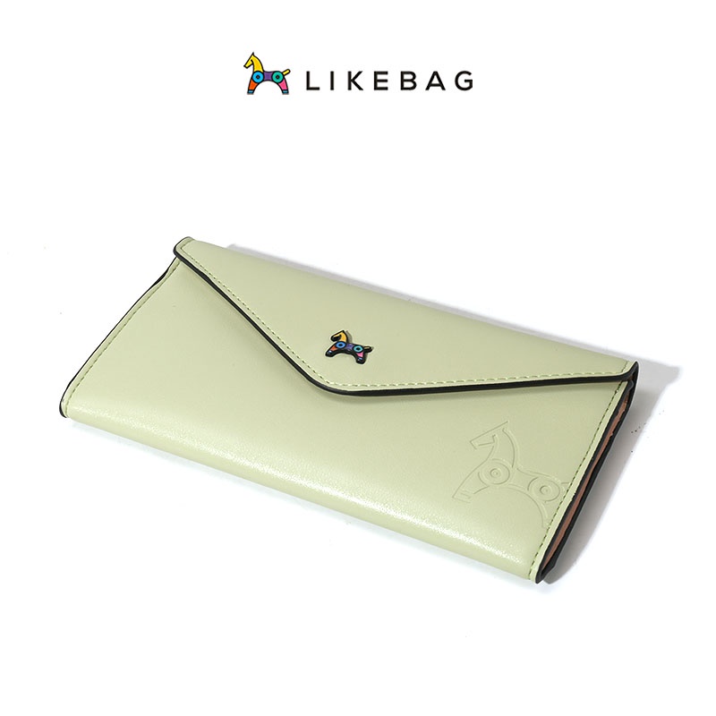 Ví LIKEBAG bằng da dáng dài đựng tiền xu dễ thương phong cách Hàn Quốc cho nữ