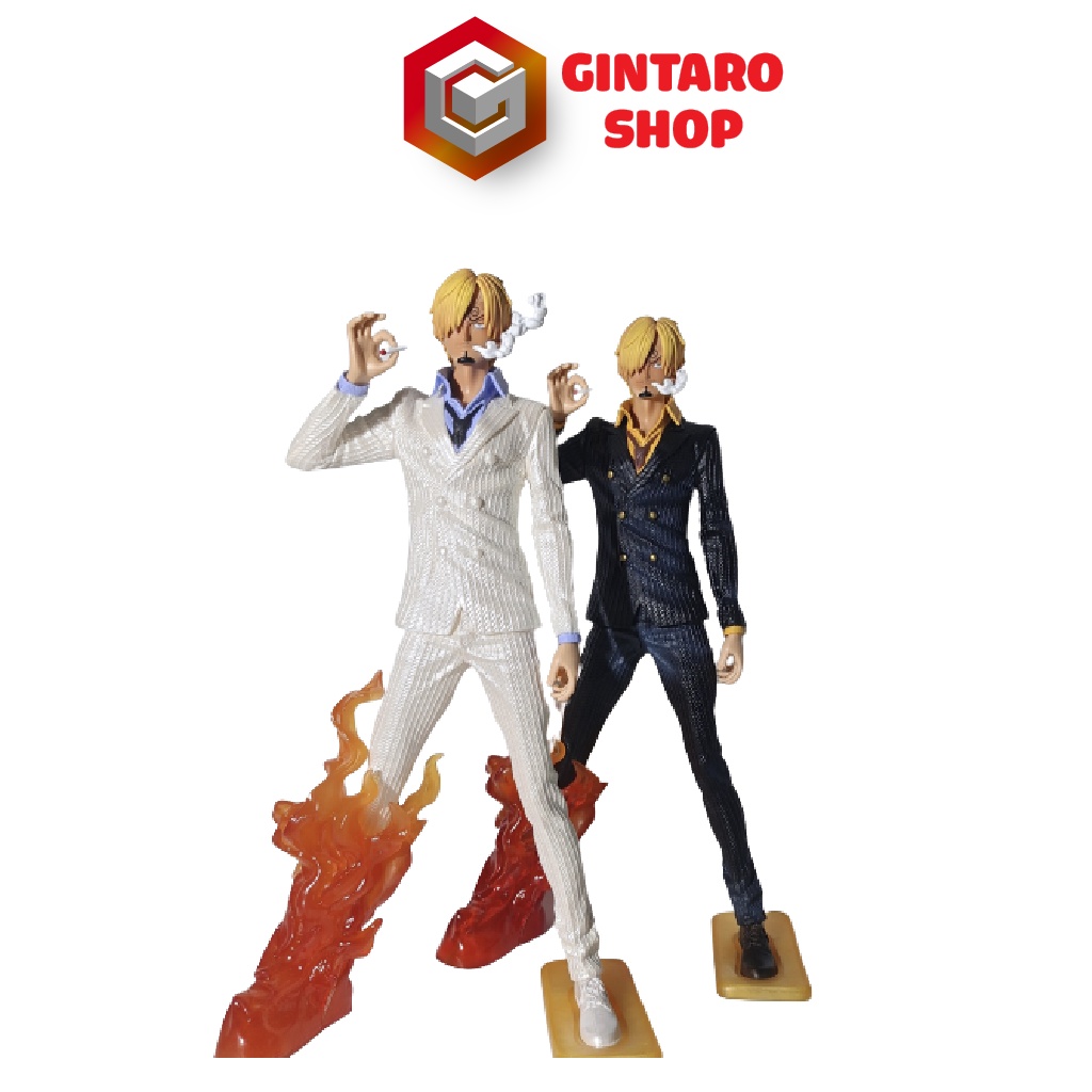 Mô hình One Piece Sanji chân phát ra lửa, Mô hình Sanji cao 32cm trong băng hải tặc mũ rơm GINTARO SHOP