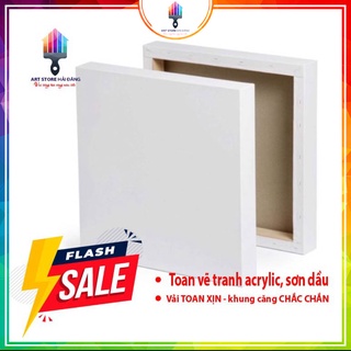 Toan vẽ tranh canvas 30-30cm - Màu acrylic, sơn dầu ( Khung bố - vải toan sạch đẹp và chắc chắn)