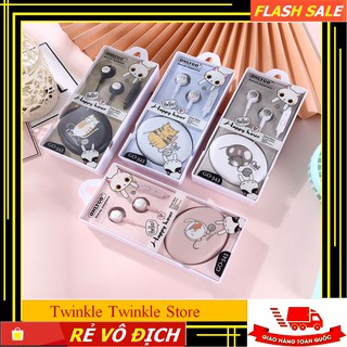 [FLASH SALE]Bộ Tai Nghe Và Hộp Đựng Giá Rẻ Hình Mèo Nhét Tai Tiện Lợi Nhỏ Nhắn Dễ Thương Cực Cute (In-Ear 2021)