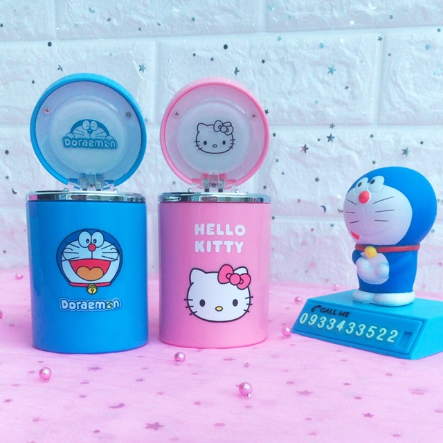 GẠT TÀN THUỐC CÓ ĐÈN LED DORAEMON HELLO KITTY