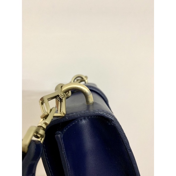 PASS TÚI ĐEO CHÉO XANH NAVY PEDRO NHƯ ẢNH USED MUA Ở NGA SING HN