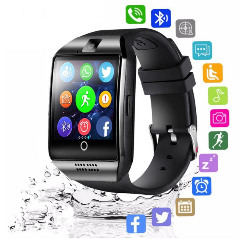 Bluetooth Smart Xem Q18 Với máy ảnh Facebook Twitter Whatsapp Sync SMS Smartwatch Ho tro SIM TF Card Đối với IOS Android