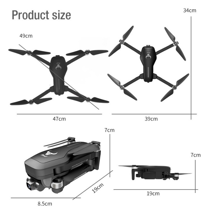 Flycam Drone ZLRC SG906 PRO2 – 4K Camera Gimbal 3 trục GPS 5G Wifi Hỗ trợ thẻ 64GB – Siêu phẩm bom tấn 2020