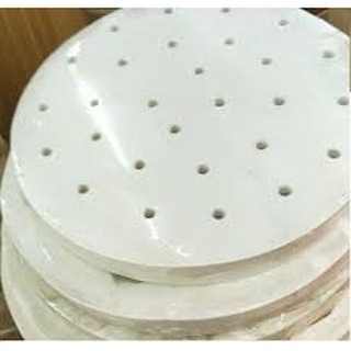 giấy nến tròn đục lỗ cắt sẵn lót hấp, nướng 50 giấy