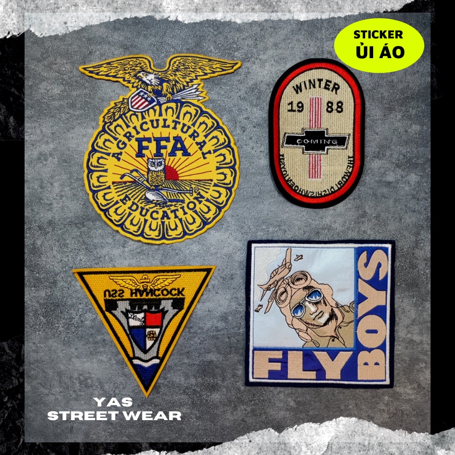 Sticker ủi áo cao cấp, miếng dán quần áo dùng làm Patch ủi, miếng vá quần áo, vá áo phao, trang trí BALO