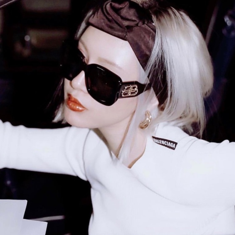 Kính mát thiết kế gọng vuông lớn phong cách thời trang Âu Mỹ 2021 cho nam và nữ