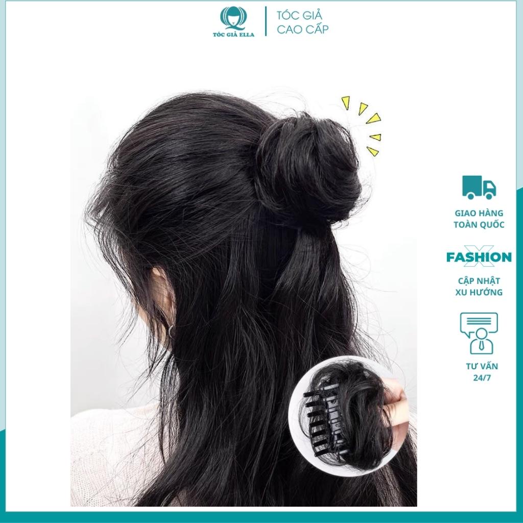 Tóc giả nữ búi ❤️FREESHIP❤️ Tóc giả búi tròn mini