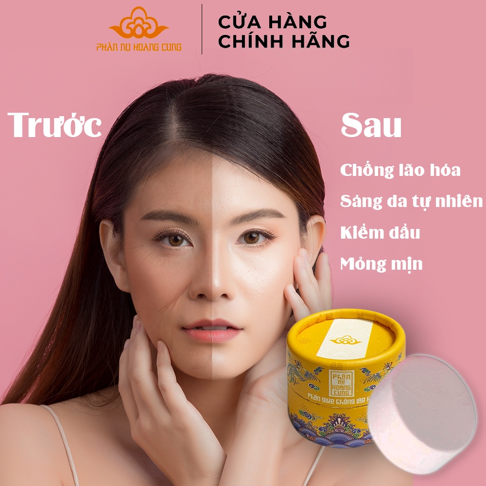 Phấn Trang Điểm, Phấn Chống Lão Hóa Phấn Nụ Hoàng Cung Dạng Nén Màu Da 25g