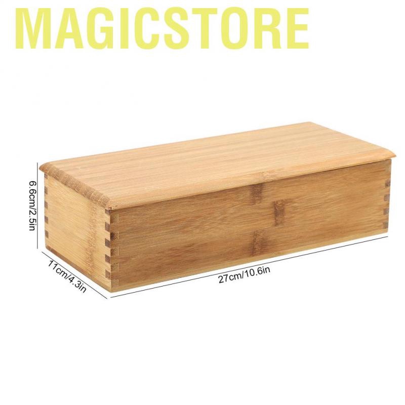 [Ready Stock] Magicstore Hộp đựng đũa muỗng bằng gỗ tre Nhật Bản