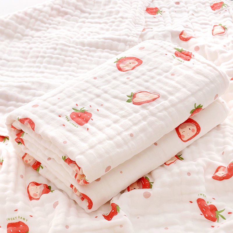 Khăn tắm vải Cotton mềm thấm hút nước tốt cho bé sơ sinh