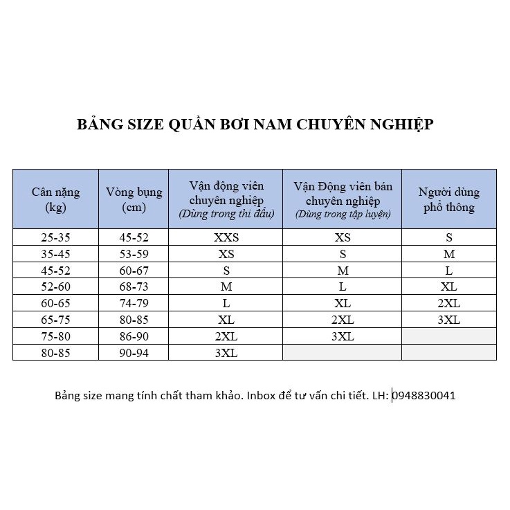 Quần bơi chuyên nghiệp Nam 9402