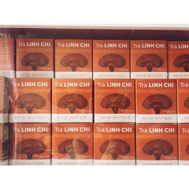 Hộp trà linh chi túi lọc 20 gói 100% organic của dược phẩm fitô nâng cao đề kháng, giảm cholesterol